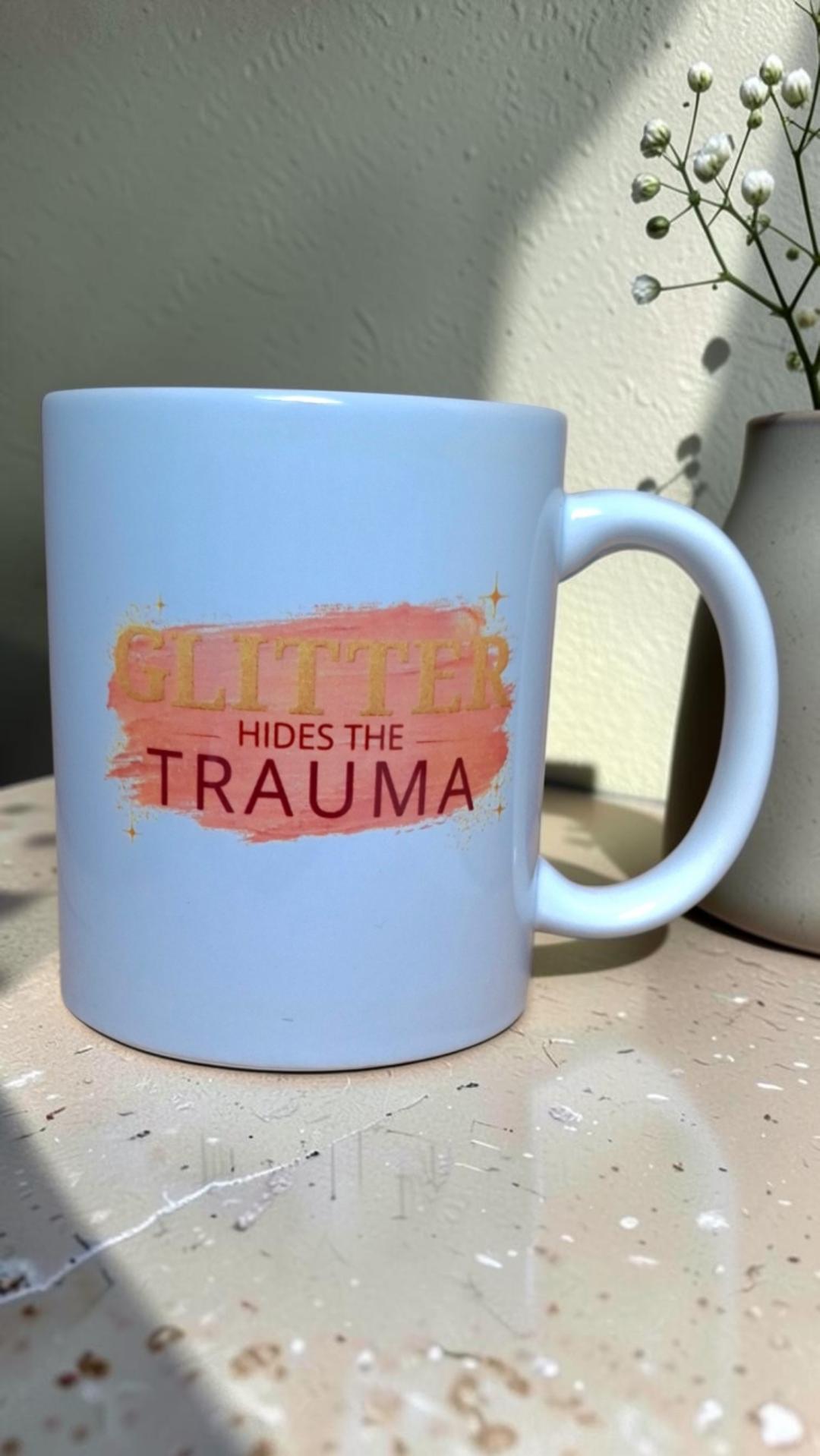 Kubek „Glitter Hides The Trauma”