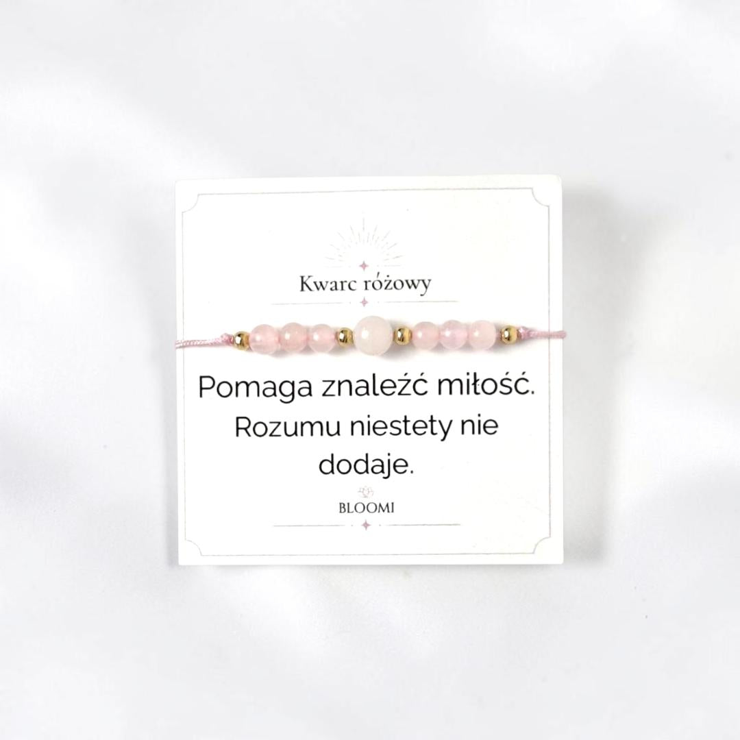 Bransoletka z kwarcem różowym