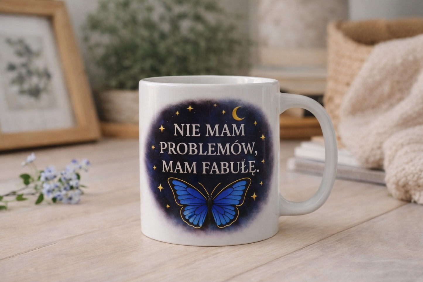 Kubek z nadrukiem - Nie mam problemów, mam fabułę