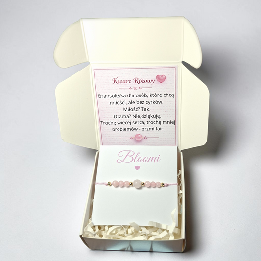 Bransoletka Kwarc Różowy