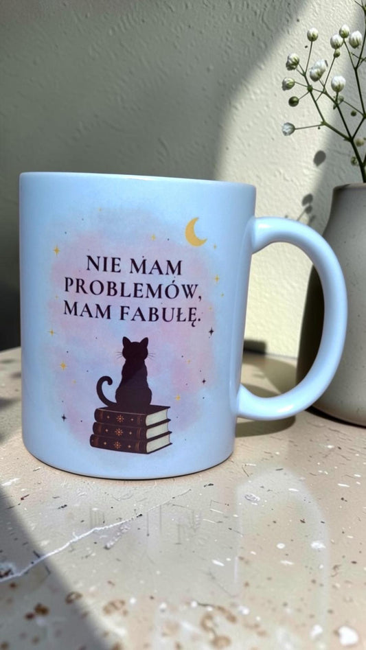 Kubek „Nie mam problemów, mam fabułę”