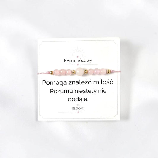Bransoletka z kwarcem różowym