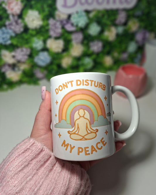 Kubek z nadrukiem Don't Disturb My Peace