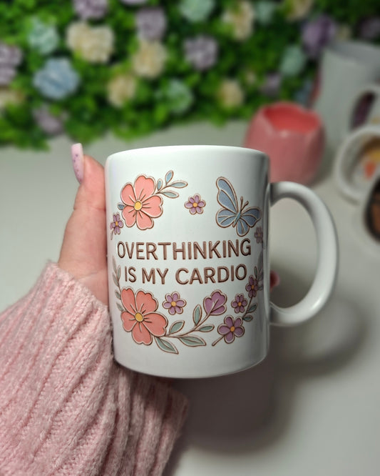 Kubek z nadrukiem Overthinking is my cardio