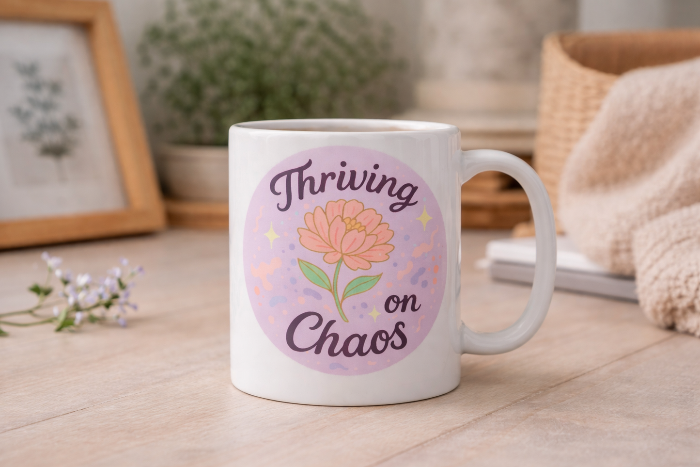 Kubek z nadrukiem Thriving on chaos